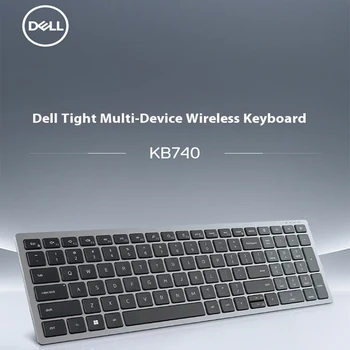 Dell 무선 키보드, 사무실 키보드 디자인 센스, 절묘한 키보드, 저소음 및 효율적인 USB 외장 타이탄 그레이, KB740