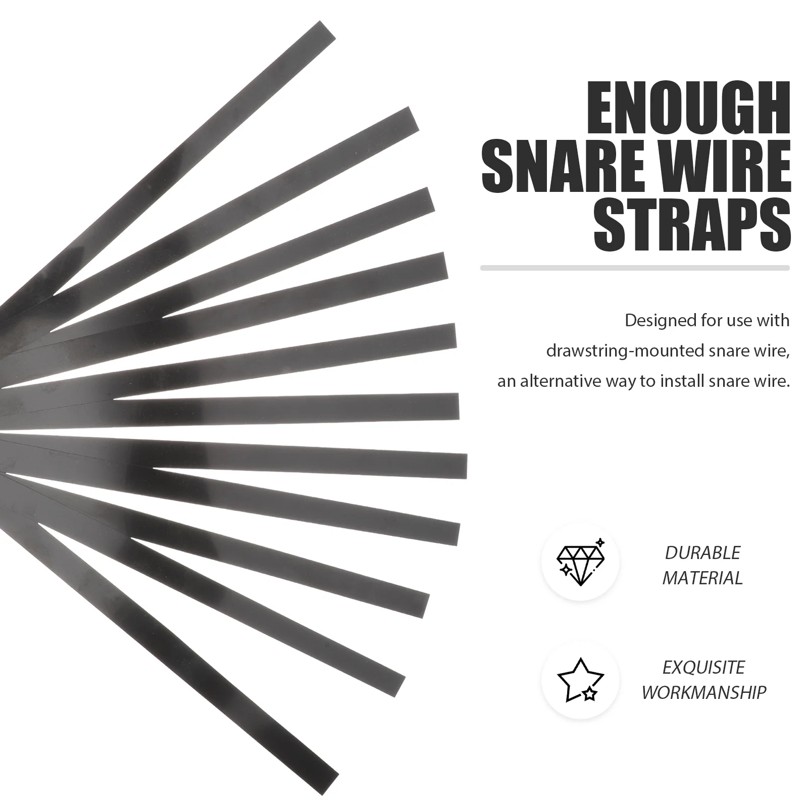 20 Pcs Wire Mounting Strap for Snare Drum Pet Installing Tools Belt Fixing Straps