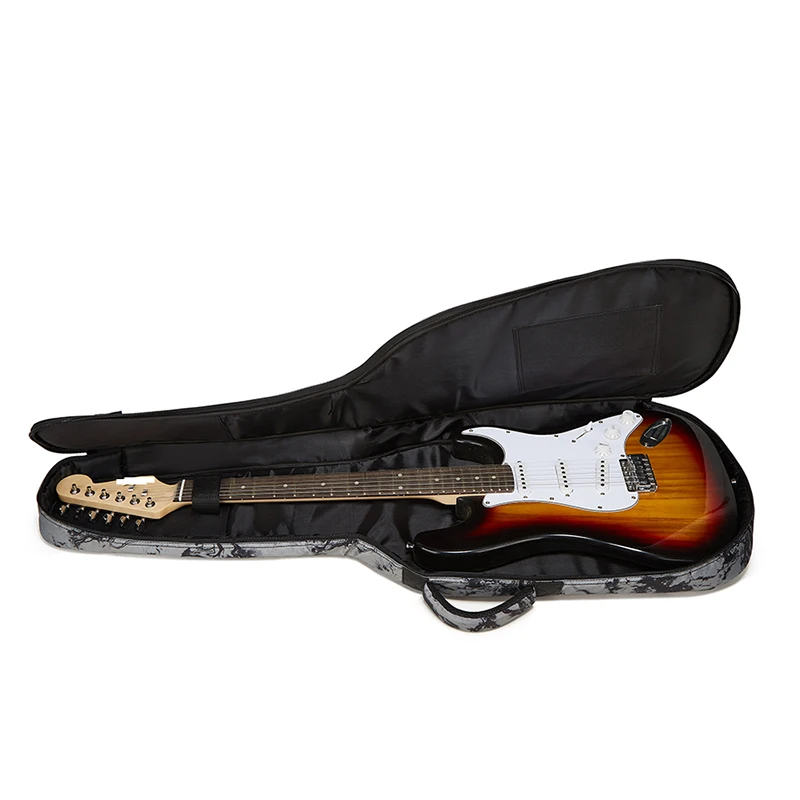 Guitar Bag Electric Guitar Bag 900D Waterproof Oxford Cloth Double Straps Soft Case Foldable 12mm Sponge Padding
