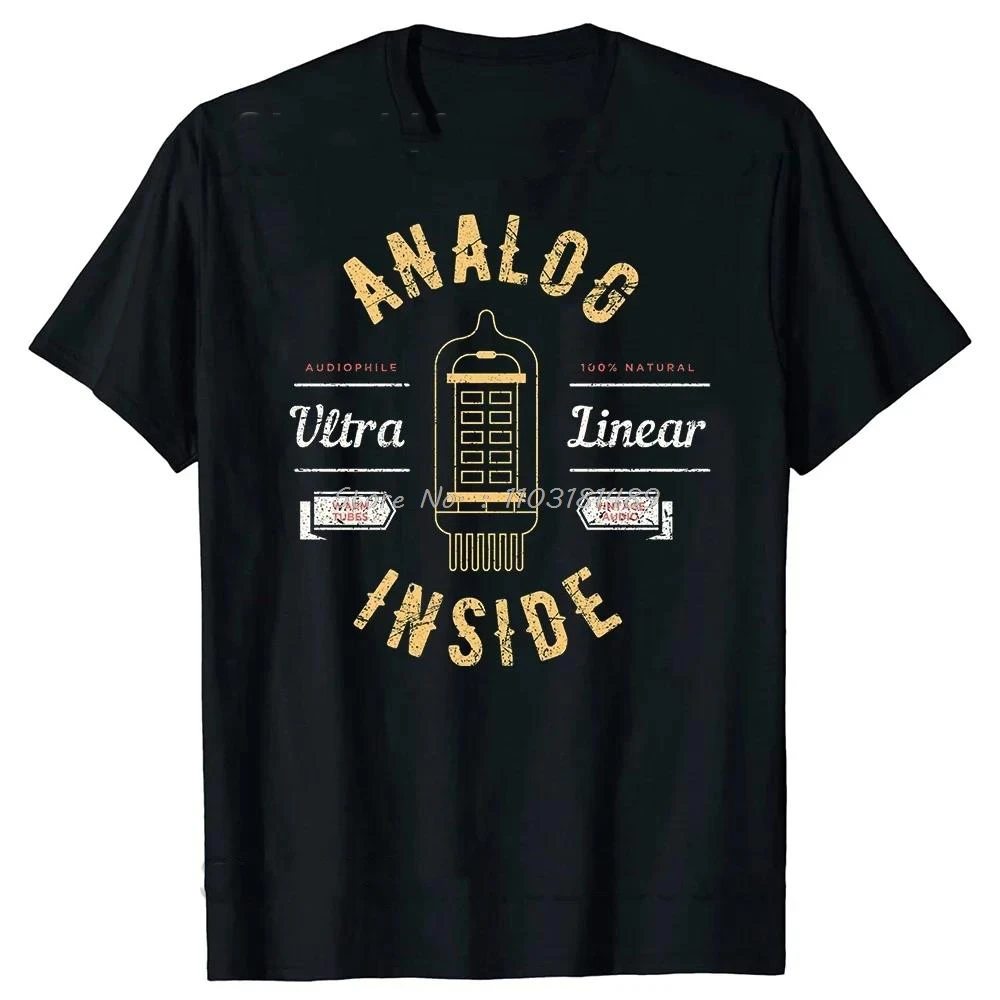 VU Meter Music Sound DB DJ Retro Vintage Classic T Shirt Men Casual Short Sleeve Tees Tops Harajuku Analog Audio Mens Clothing 3