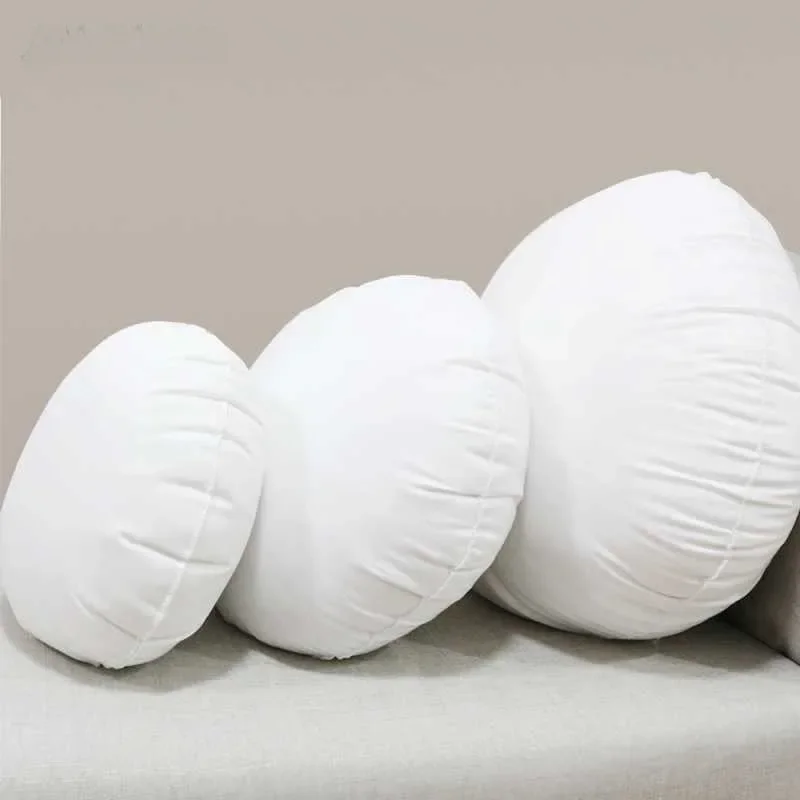 Round Pillow Core 45*45/40*40/50*50cm Home Solid Cushion Core Head Waist Pillow Inner PP Cotton Filler Cushion Filling Cojines 6
