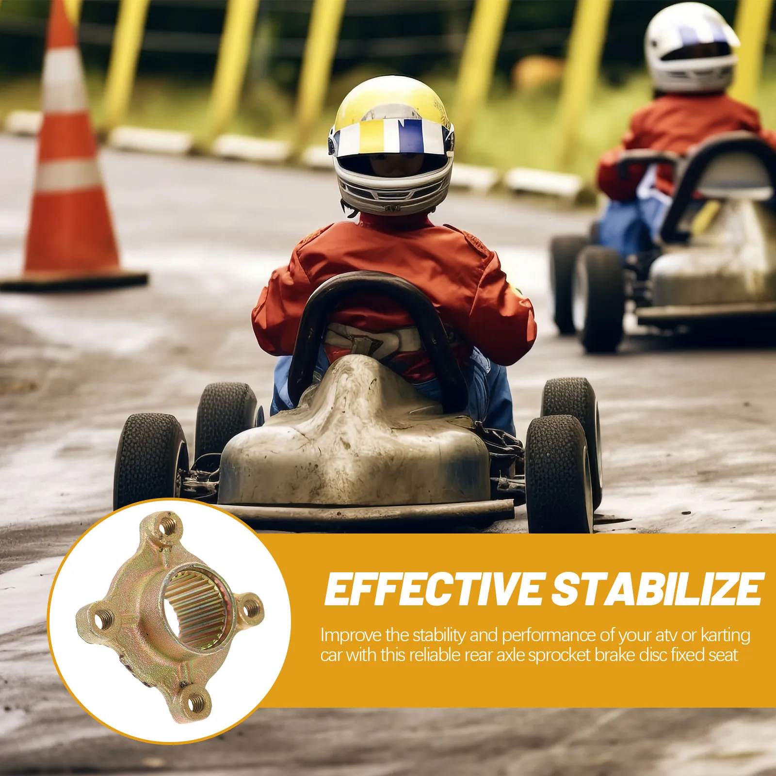 고카트 및 ATV용 리어 휠 허브, 리어 액슬 스프로킷 브레이크 디스크 고정 시트, 헤비 듀티 구조, 부드러운 체인 작동