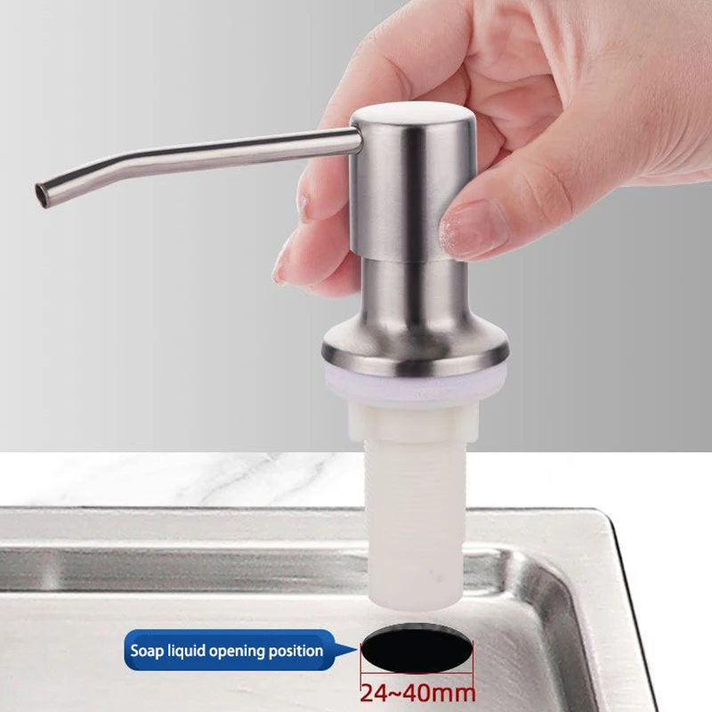 Stainless Steel Kitchen Soap Dispensers Sink Liquid Pump Extension Tube Kitchen Sink Hand Pressure Dispenser For Liquid Soap
