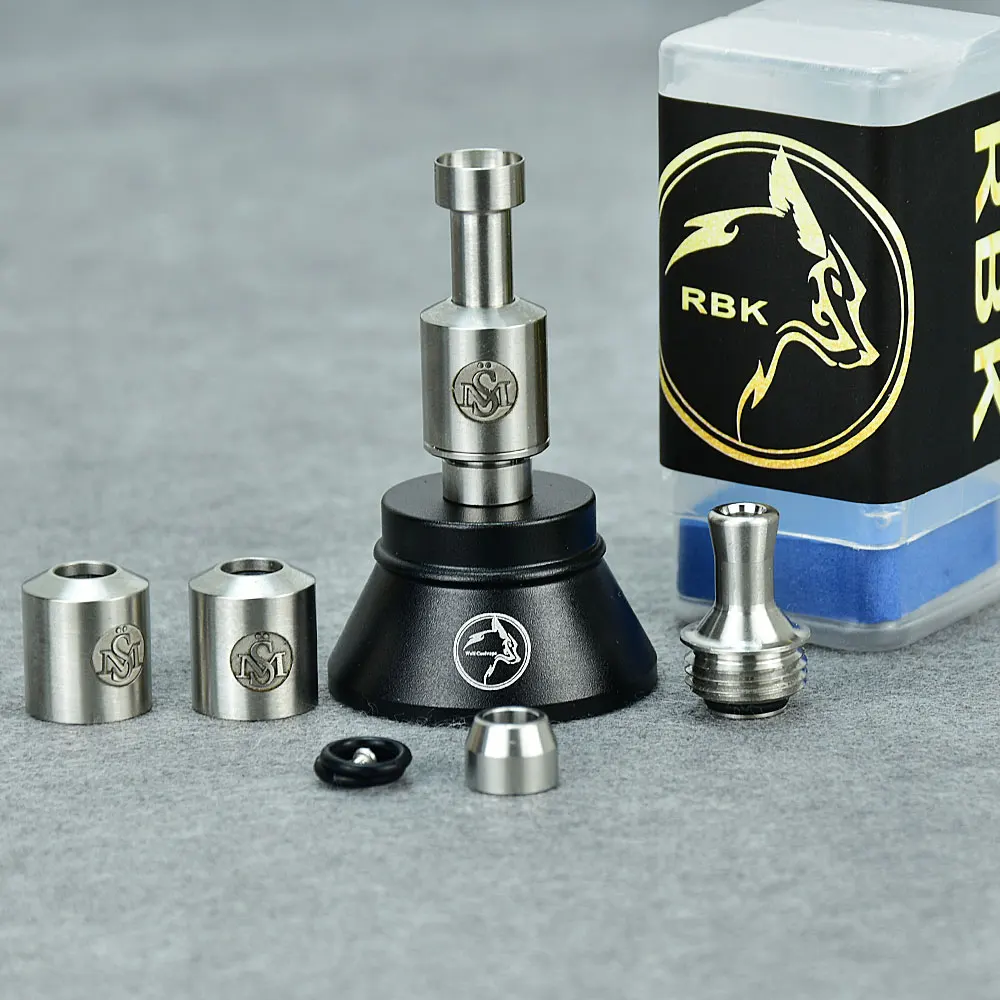 

wolfcoolvape kayfun bb RBA Bridge vape RBA Boro tank drip tip for Billet / BB / Boro Tank 316SS Airflow 0~1,8mm