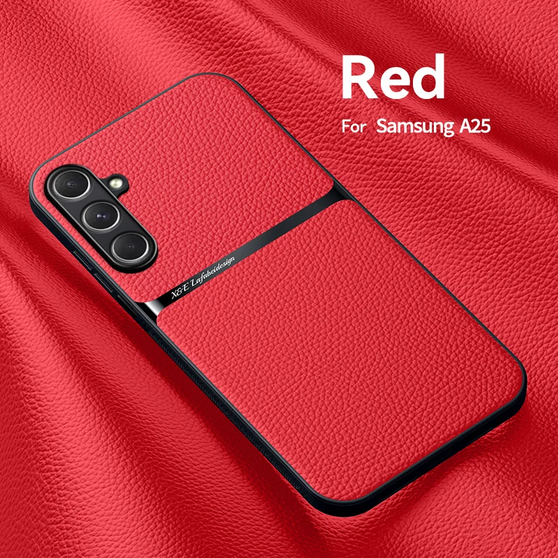 Per Samsung Galaxy A55 5G Custodia Per Auto Custodia In Pelle Magnetica Cover Galaxy A25 A55 Cover Posteriore Con Cornice Morbida Samsung Galaxy A25 5