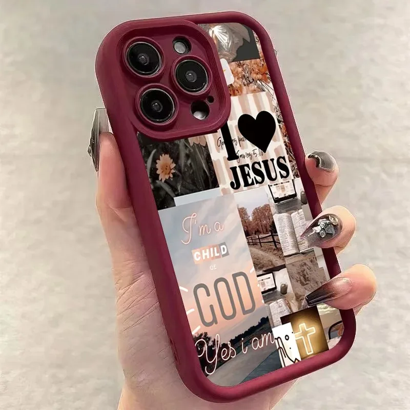 Divine Collage Pattern Thick Shockproof Phone Case - Protective and Stylish Cover