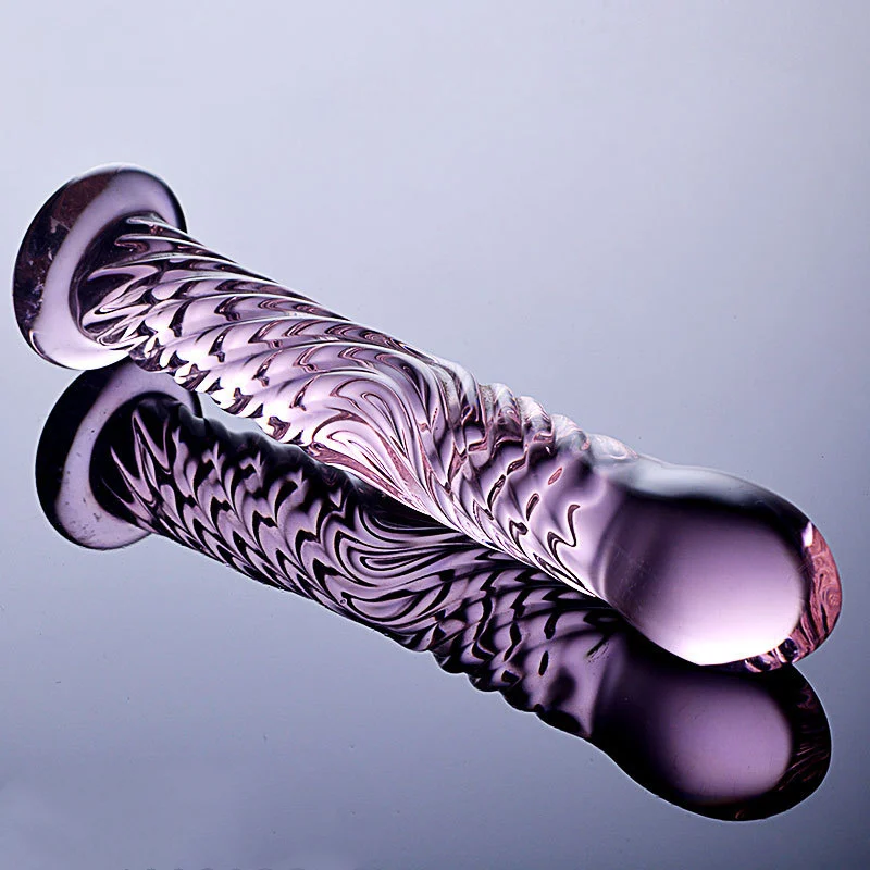 Sex toys 17cm Dildo Realistic Glass Crystal Dildo With suction cup Sex Toys Woman/Lesbian Sex Toy G-spot Orgasme massage stick