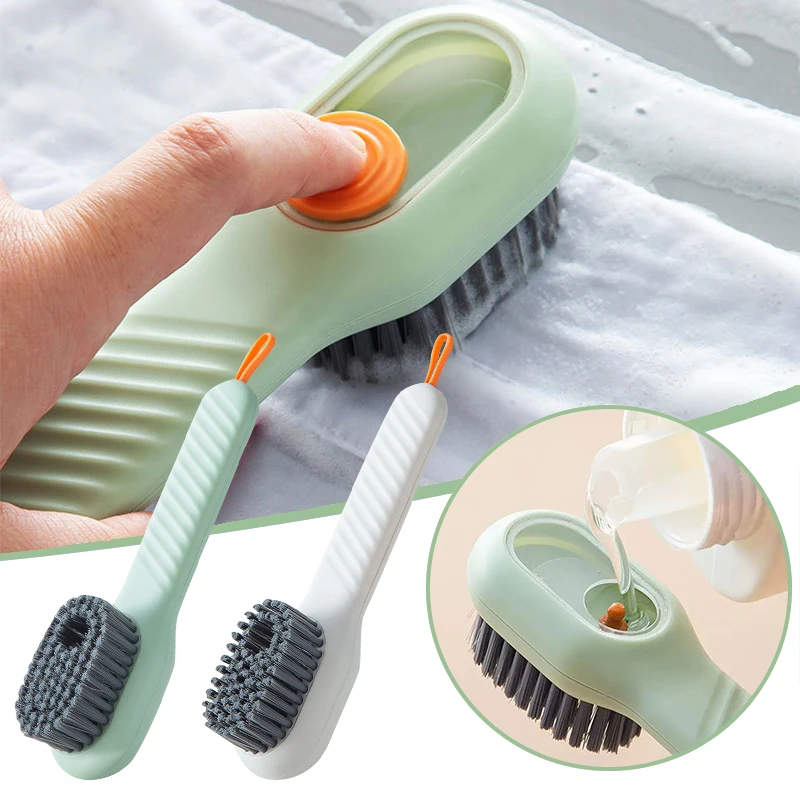 1/2Pcs Household Soft Bristle Cleaning Brush Multifunctional Liquid Shoe  Brush Press Shoe Clothing Board Brush Cleaning Tools - AliExpress