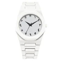New Fashionable Men’s Watch Simple Black Male Quartz Watches Arabic digital Casual Drip Oil Strap