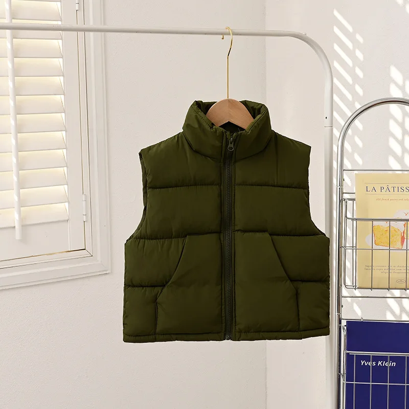 

Детский пуховой жилет для девочек и мальчиков, красивый теплый пуховик с защитой от ветра, утепленная куртка для улицы на осень и зиму, детская верхняя одежда, 2023