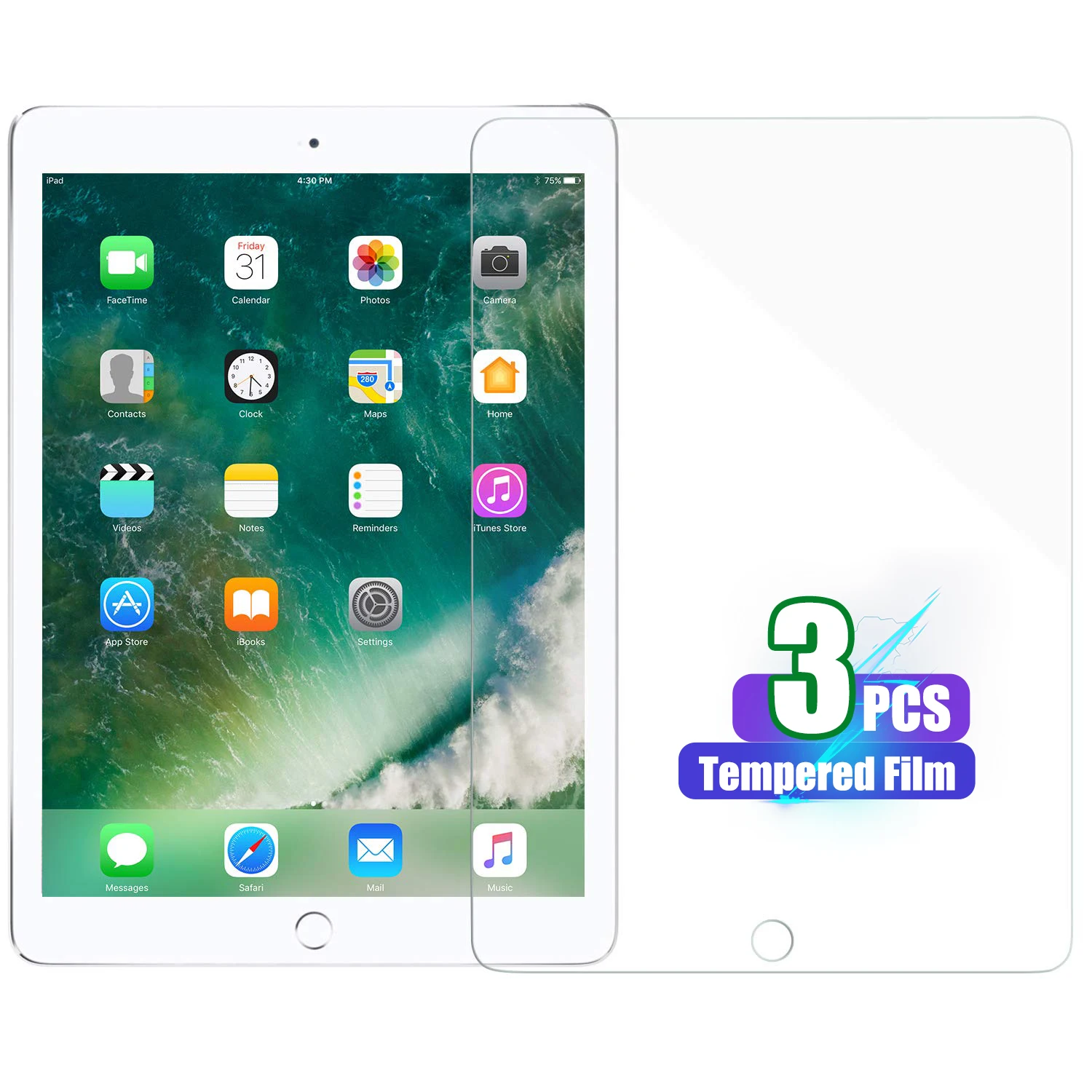 

Screen Protector for iPad 9.7 Inch 2018 2017 Model 6th 5th generation iPad Air 1 iPad Air 2 iPad Pro 9.7" Tempered Glass film