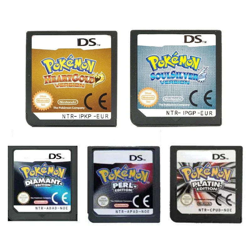 

Multilingual Version 1pcs Pack NDS Game Cards of Pokemon Series 3DS Diamond Gold Heart Silver Soul Gold Pearl Combination Card