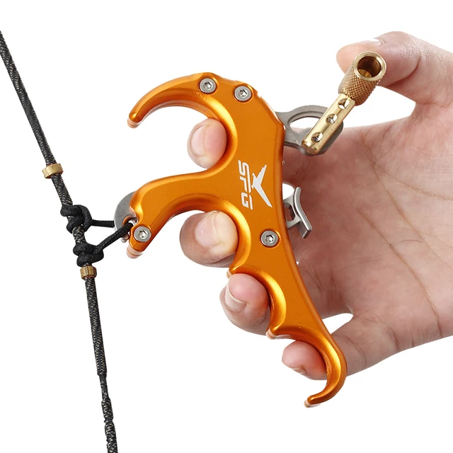 Rilascio Per Arco A 4 Dita - Pinza Per Pollice In Metallo, Accessorio Tiro Con Arco - Foto 9