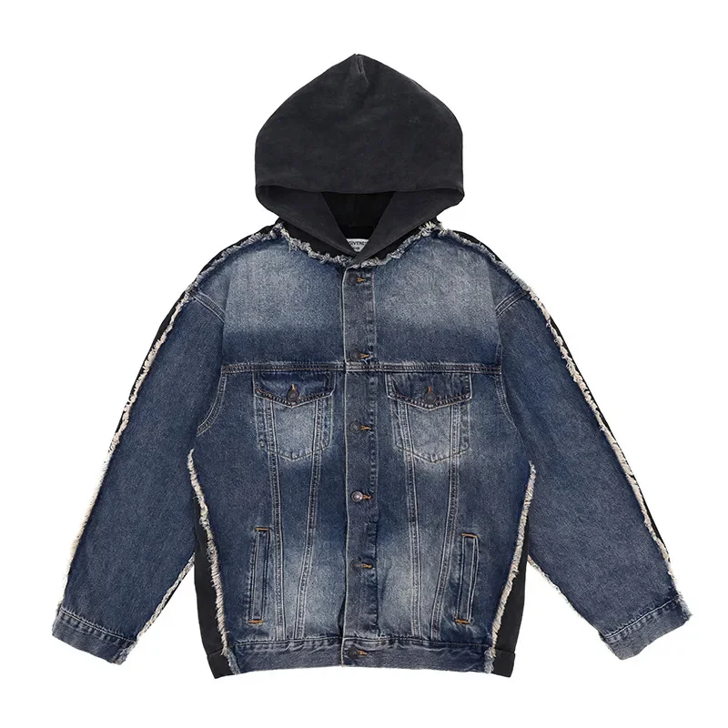 

Cotton Jean stitched hoodie jacket