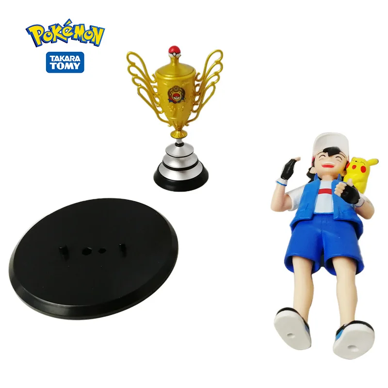 2023 Ash Ketchum World Champion Pokemon Figure Collection Takara Tomy Original Pikachu Action Grandi Grandi Ornamenti Per Bambole Giocattolo Per Bambi