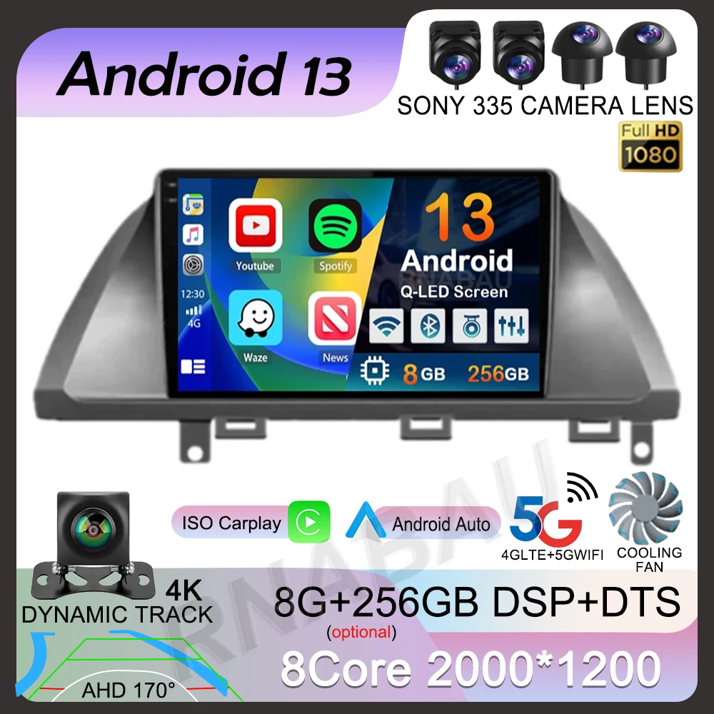 

Android 13 Carplay Auto Car Radio For Honda Odyssey 2005 - 2010 Multimedia Video Player GPS Navigation Player WIFI+4G DSP Stereo