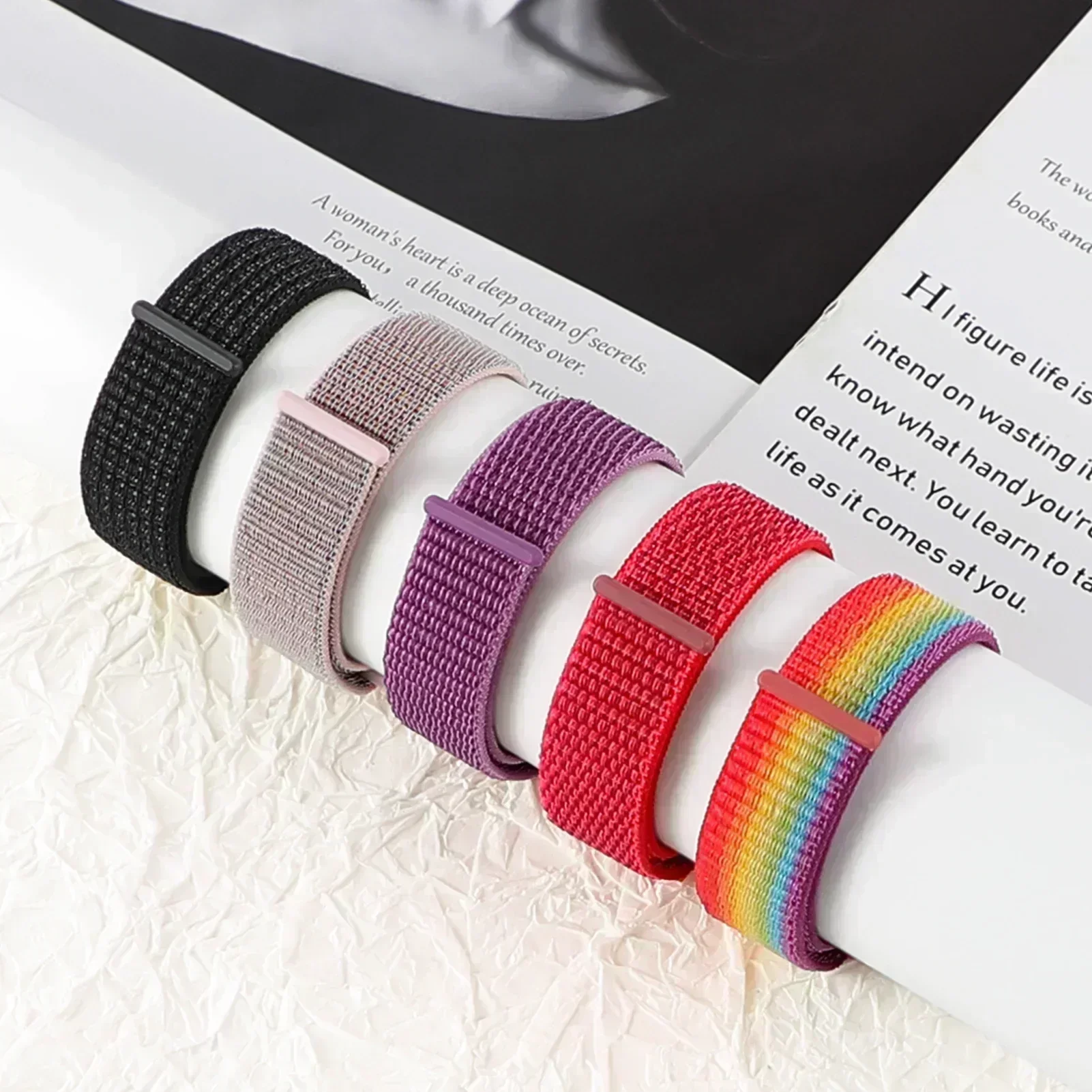 Breathable Sport Nylon Loop Bracelet Wrist Band Strap