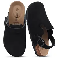 Bebealy sabots authentiques pour femmes avec sangle réglable mode sans lacet chaussures de pomme de terre semelle en liège Mules en cuir avec Support de voûte plantaire 2