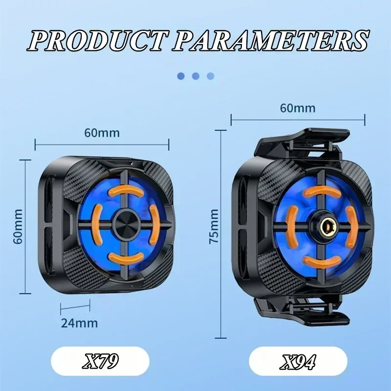 마그네틱 X79 백 클립 휴대폰 반도체 냉각 라디에이터, 아이폰 안드로이드 PUBG 게임 쿨러, 조용한 냉각 방열판, X94