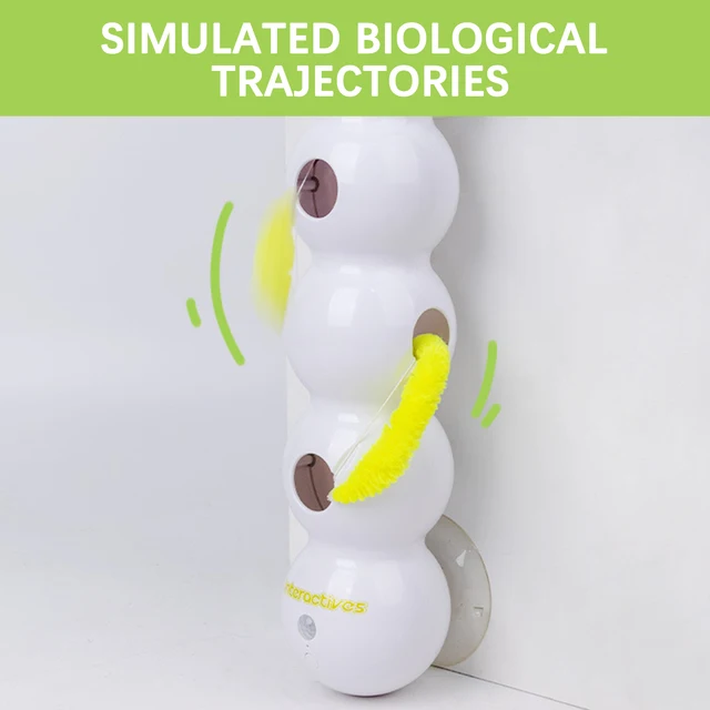 Smart Caterpillars Toy for Cat Interactive Caterpillars Cat Toy for Indoor Cats Suction Cup Wiggles Worm Cat Toy 3