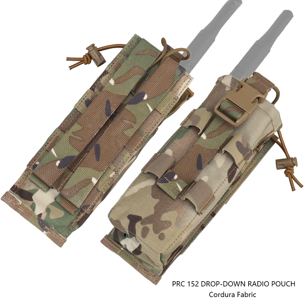 

Military Radio Pouch Walkie-Talkie Bag for PRC 152 Drop-down Radio Tactical MOLLE Belt Hunting Vest Outdoor Tool Pouches