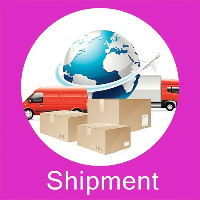 a globe, airplane, delivery trucks, and boxes labeled 