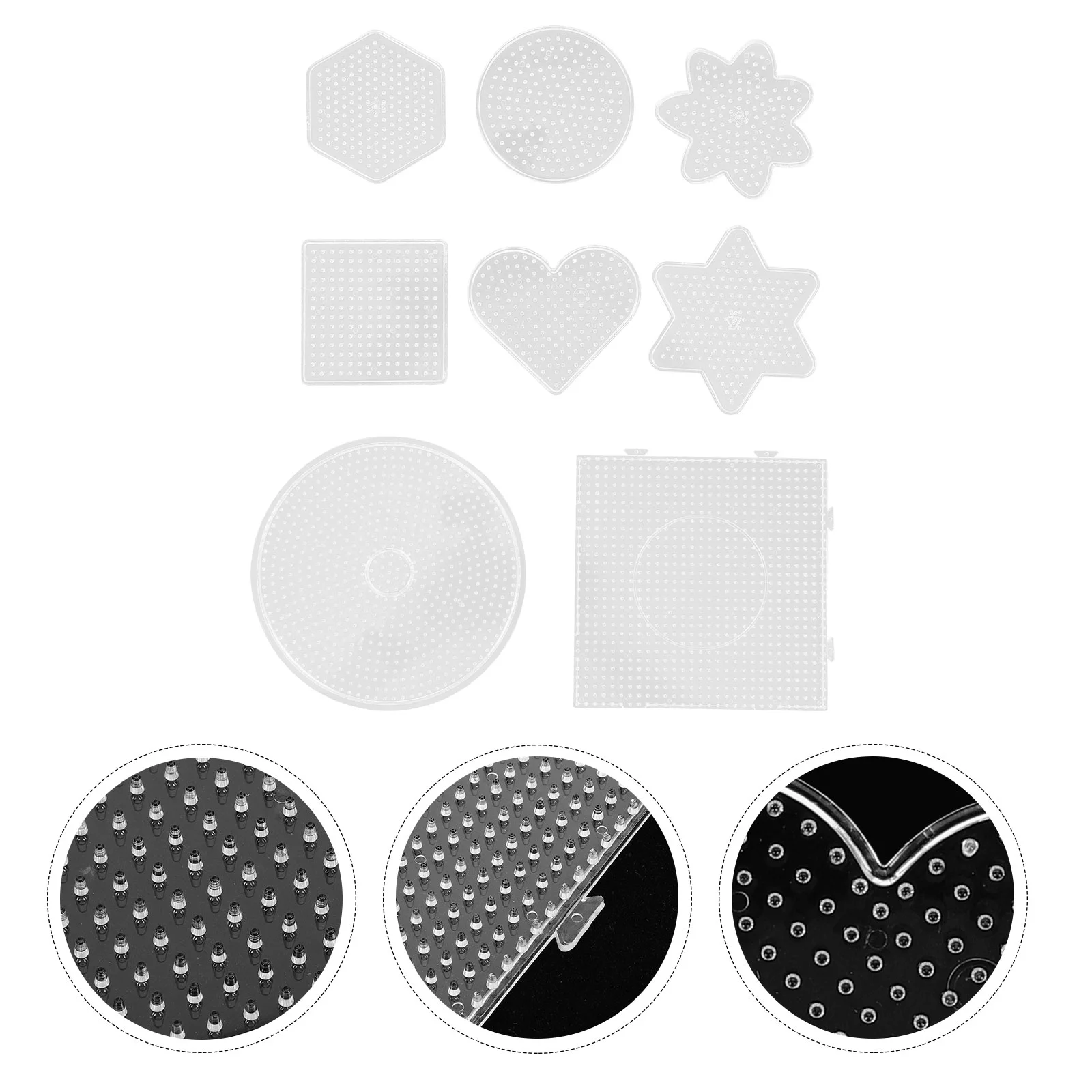 

8pcs Beads Pegboards Fuse Beads Boards for Craft Projects Fuse Beads Pegboard