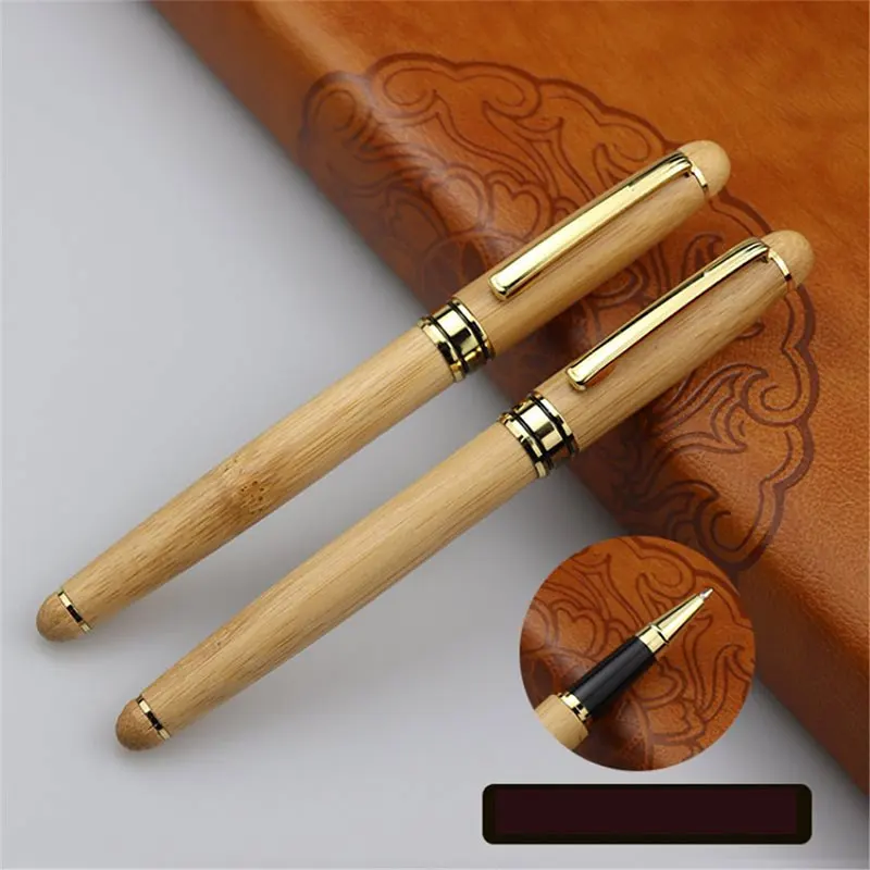 

Bamboo Ballpoint Pen Box Case Custom Pen Favors Father's Day Back To School Gift
