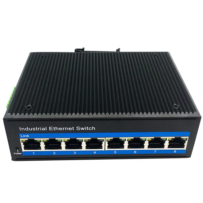 

2022 new style din rail desktop full gigabit industrial ethernet switch 8 port