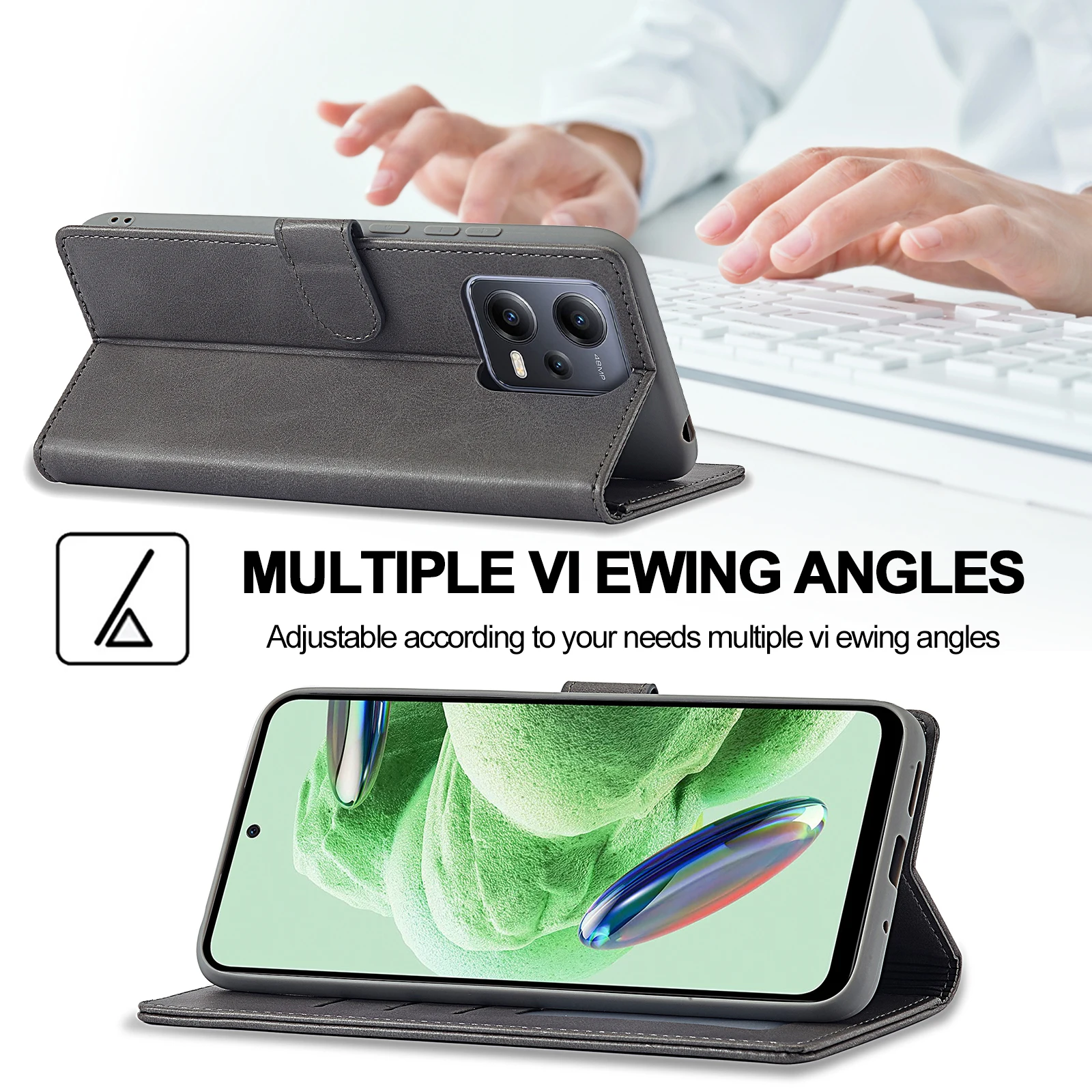 Leather Flip Wallet Cover Case