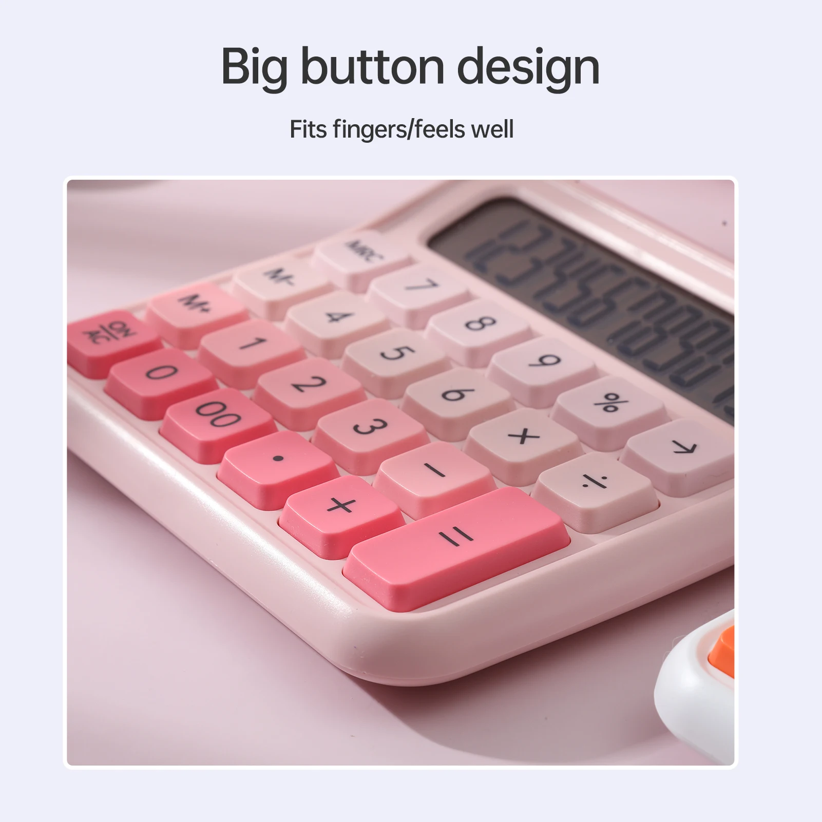 Desktop Calculator 12 Digit Large and LCD Display Big Button Calculators Solar Power and Battery Operated Suitable for Office