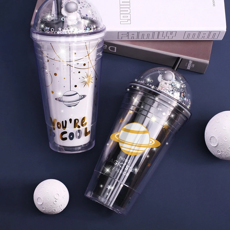 Wholesale 20oz Acrylic Tumbler With Dome Lid Straw Double Wall Clear  Plastic Bottle Travel Tumbler Reusable Cup Graduation Gifts - Straw Cup -  AliExpress