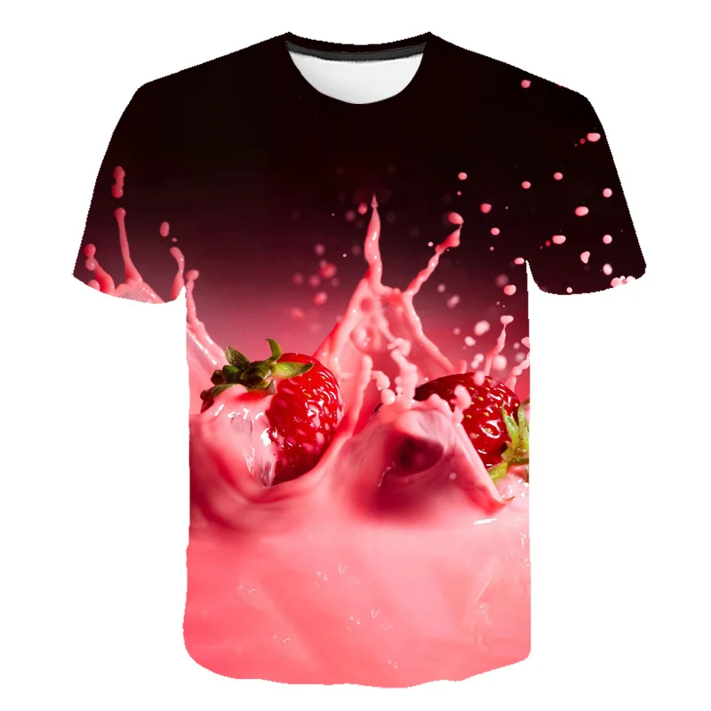 Summer Fruit 3D Print Short Sleeve T Shirts
