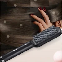 Lisseur de cheveux électrique brosse mode professionnelle chauffage rapide fer à lisser en céramique 3