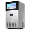 Commercial Ice Maker Machine 160LBS/24H with 35LBS Storage Bin LCD Display Panel Clear Ice Cubes 11-20 Mins Stainless Steel Body 1