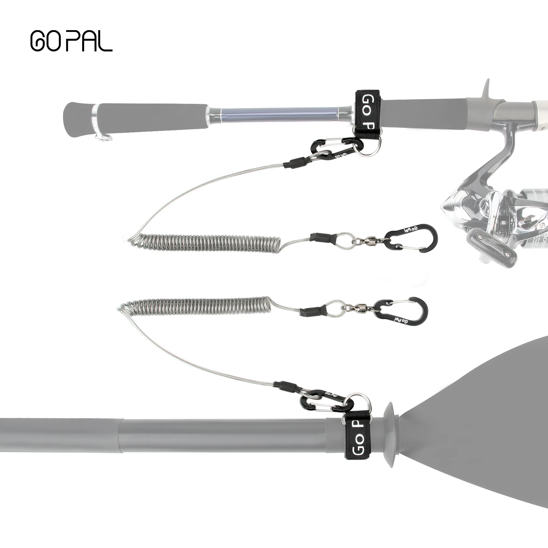 Kit 2 sangles anti-perte pour pagaies et cannes à pêche - Longes ajustables pour kayak et pêche