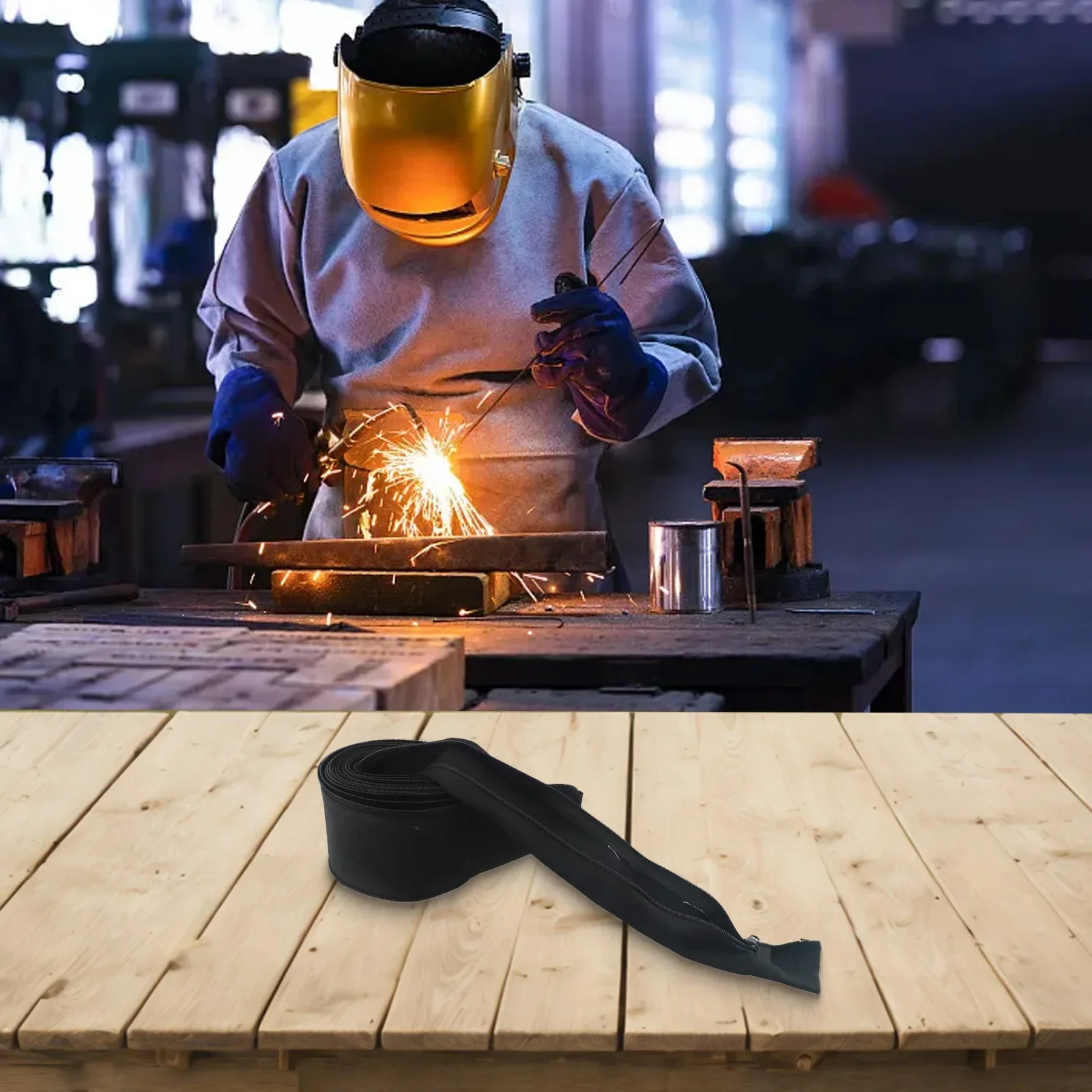 25ft/7.6m Protective Sleeve Sheath Cable Cover Welding Tig Torch Hydraulic Hose Tools Black Welding Soldering Supplies High Qual