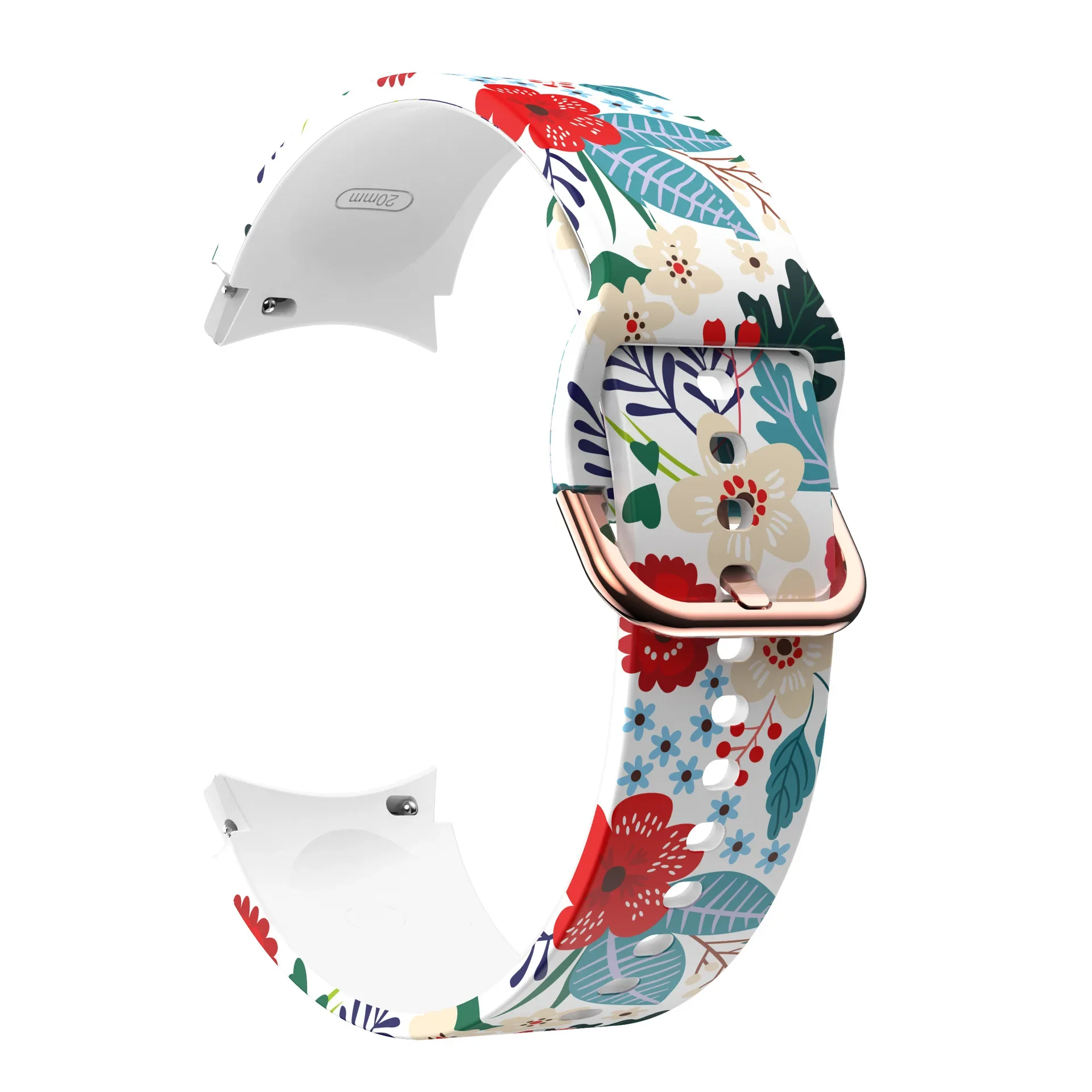Colorful Pattern Silicone Watch Strap - Adjustable Bracelet Band
