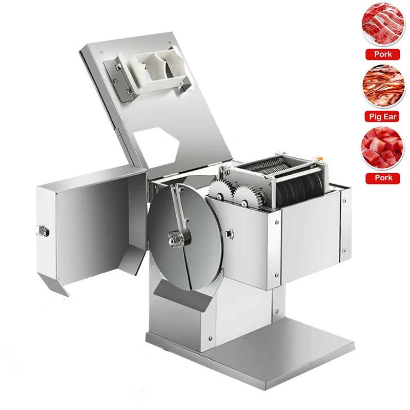 

Vegetables Fruits Fresh Meat Cutter Machine For Pork Beef Chicken Meat Cutting Machine Stainless Steel Electric Meat Slicer