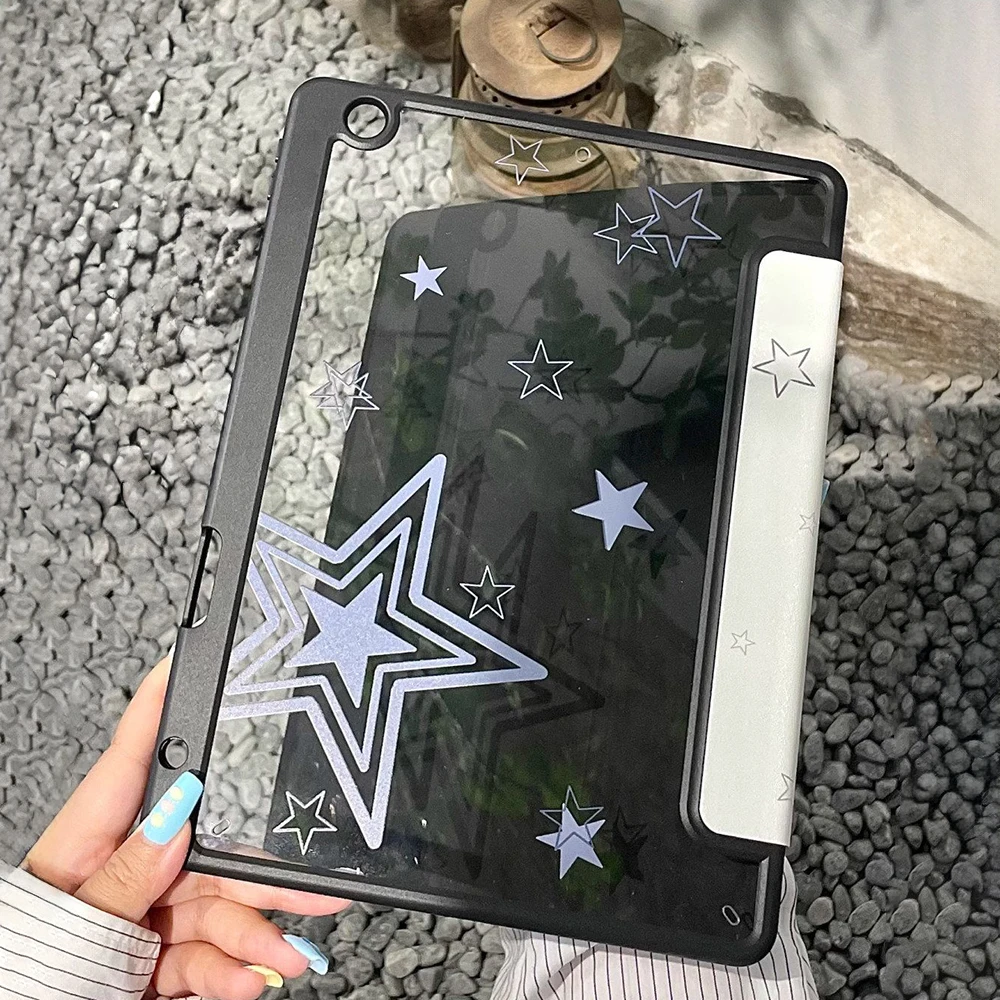 Ultra-Slim 3-Fold Clear Protective Case with Built-in Trackpad