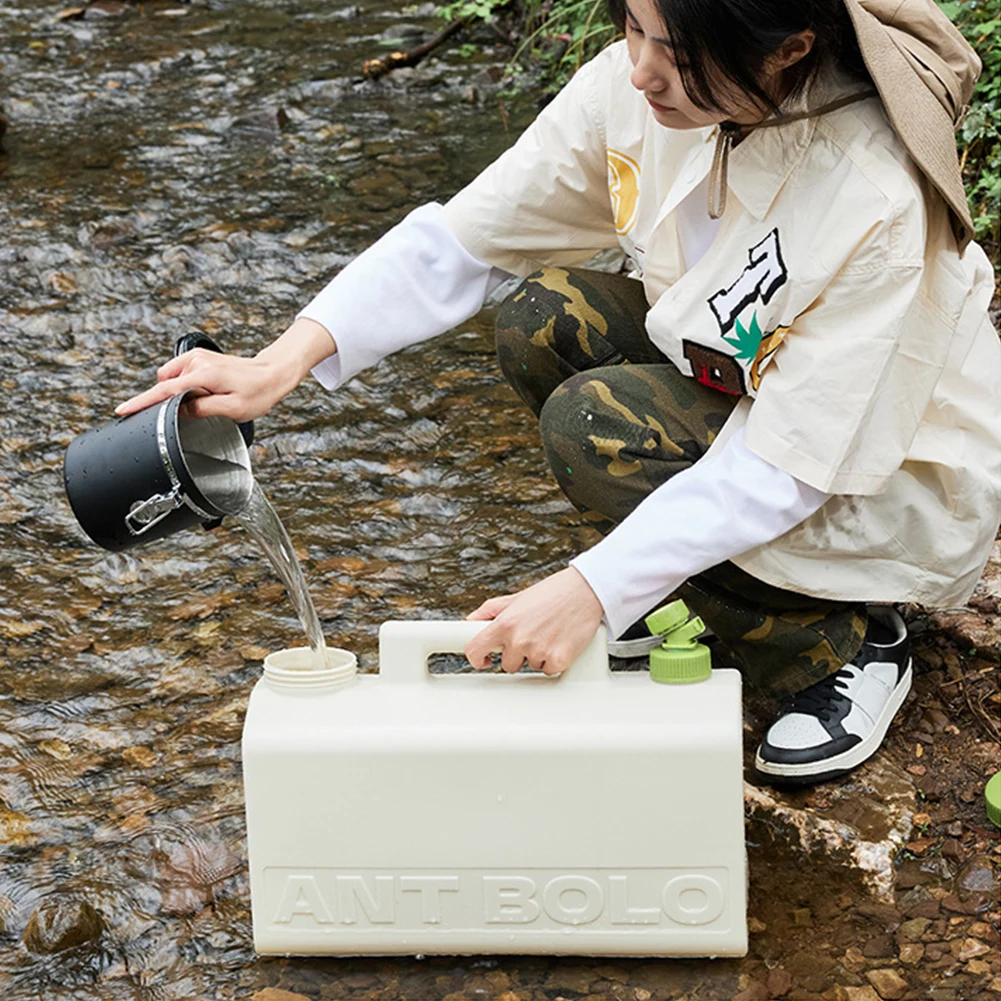 20L Water Bucket Large Capacity Water Container with Detachable Faucet Portable Drinking Canister for Outdoor Camping