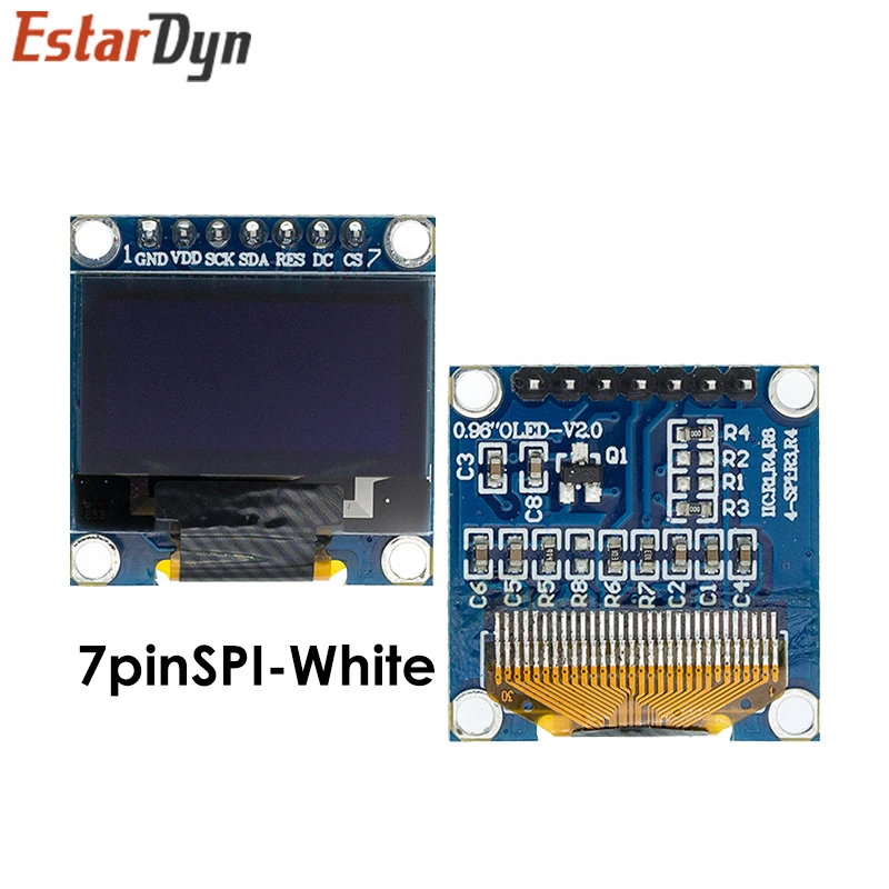 OLED Display Module 0.96 inch IIC SPI Serial 7/4Pin for Arduino SSD1306 12864 LCD Screen Board