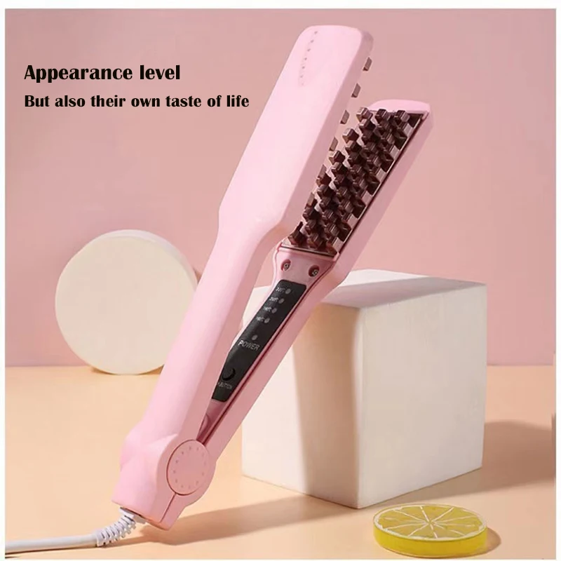 Professional Volumizing Hair Iron Ceramic 3D Grid Hair Crimper Curling Tools Splint Flat Iron Styling Tools