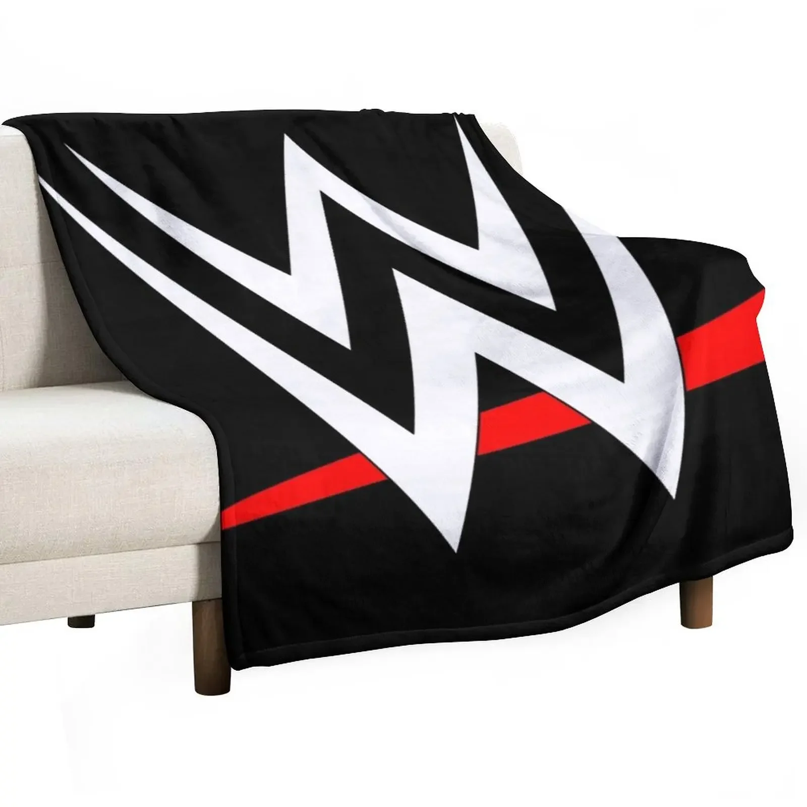 

Let's Wrestler Throw Blanket Plaid on the sofa Large halloween Blankets