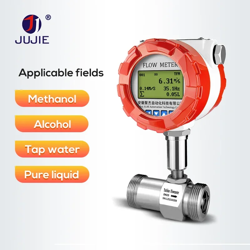 Digital Flow Meter 1 2&rdquo; RS485 Clean Liquid Water Milk SS304 Flowmeter Flow Rate Measurement LCD Display Pulse Modbus