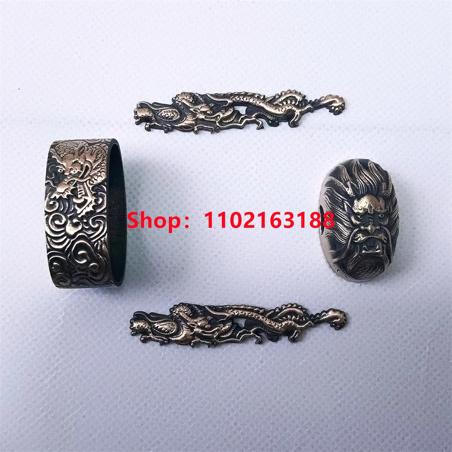 Exquisite Brass Copper Tsuba Handguard Guard Fuchi Kashira Menuki For Japanese Real Japan Samurai Katana Sword Fittings New 4