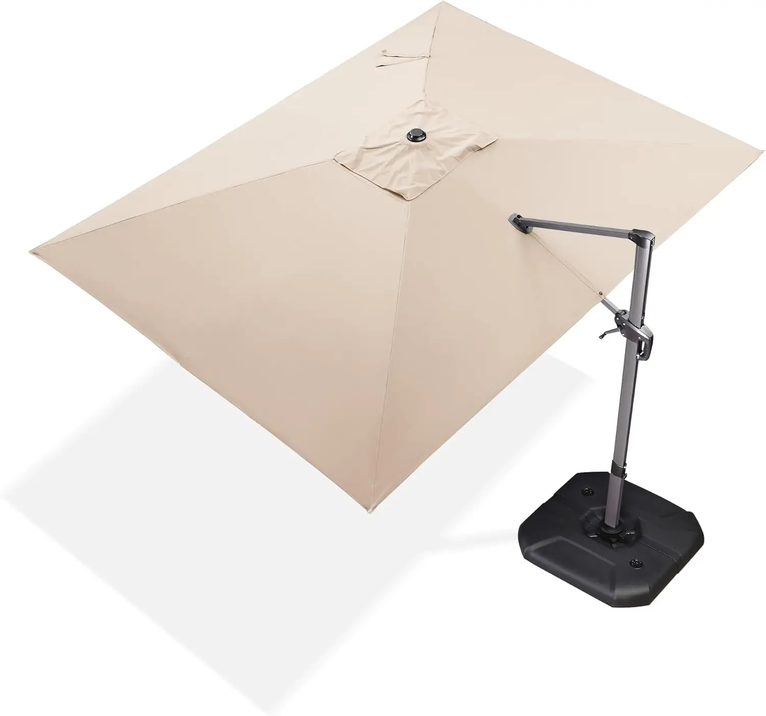 Purple Leaf 9'X 11.5 'Terrace Umbrella Outdoor Cantilever Rectangular Umbrella Aluminum Offset Can Rotate 360 Degrees