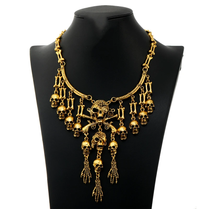 Halloween Skeleton Choker Necklace description 4