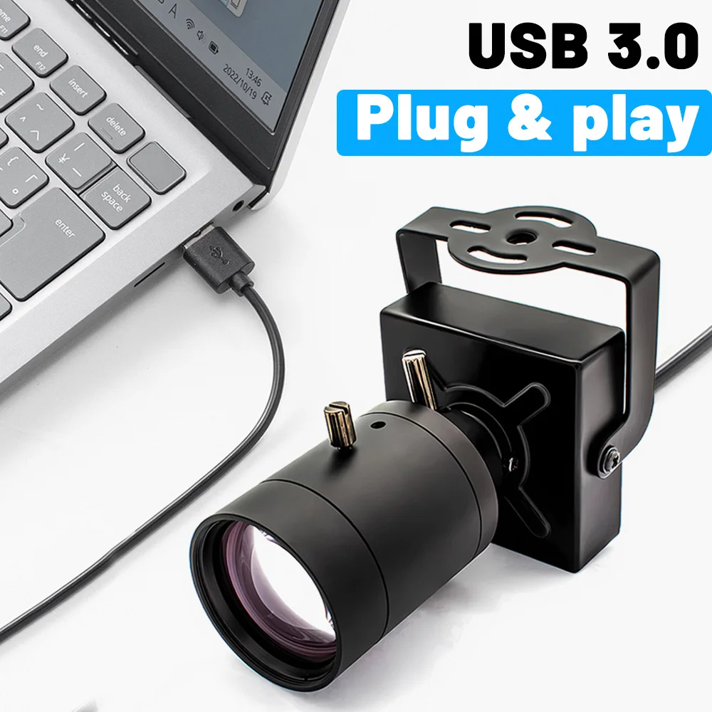 USB3.0 Global Shutter Camera 2.3MP 120FPS Industrial Metal Box With Varifocal Le