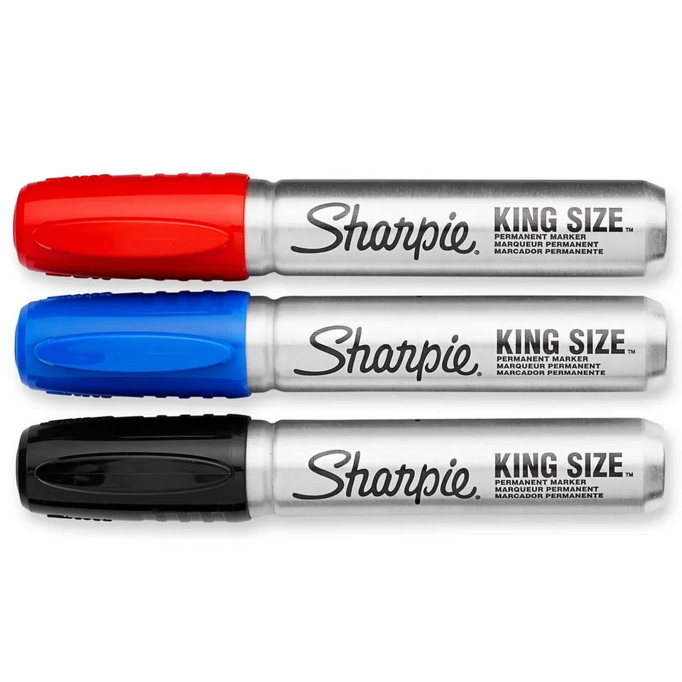 King Size Permanent Markers Assorted 4 Count